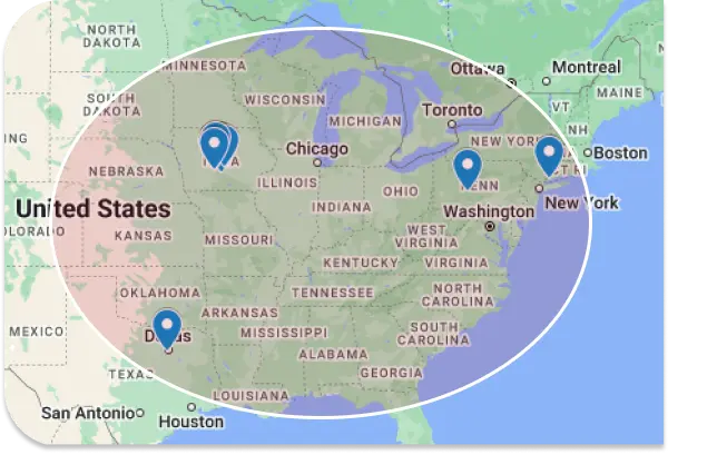 new service area map