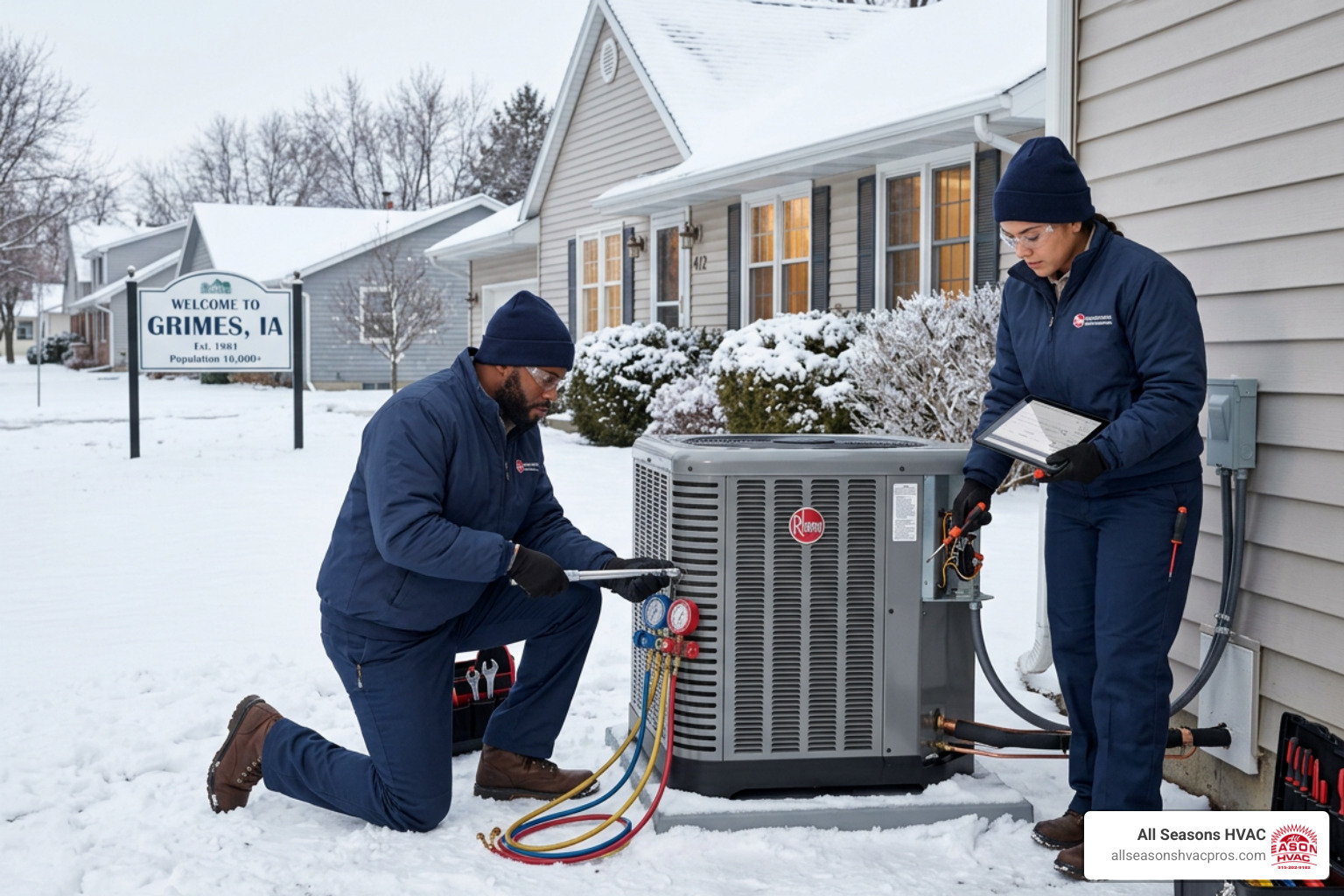 heat pump installation in grimes ia